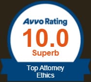 Avvo Rating | 10.0 Superb | Top Attorney Ethics